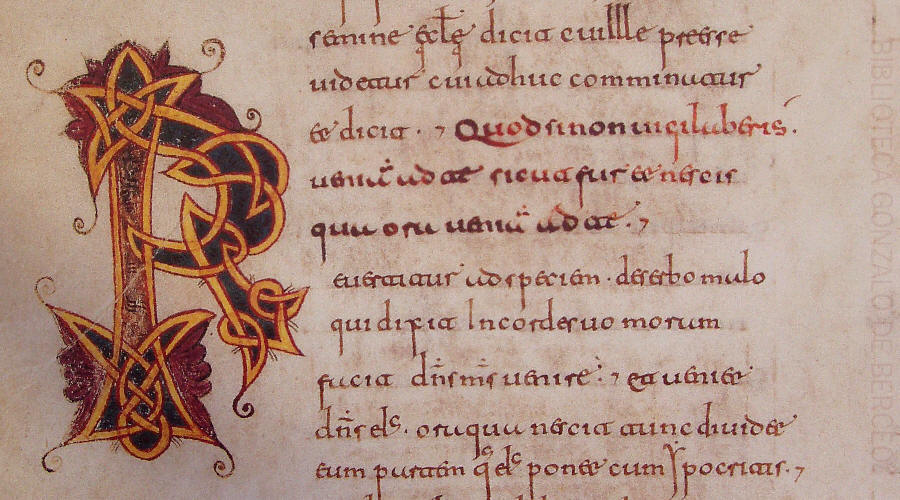 Detalle de folio del Beato de San Milln.