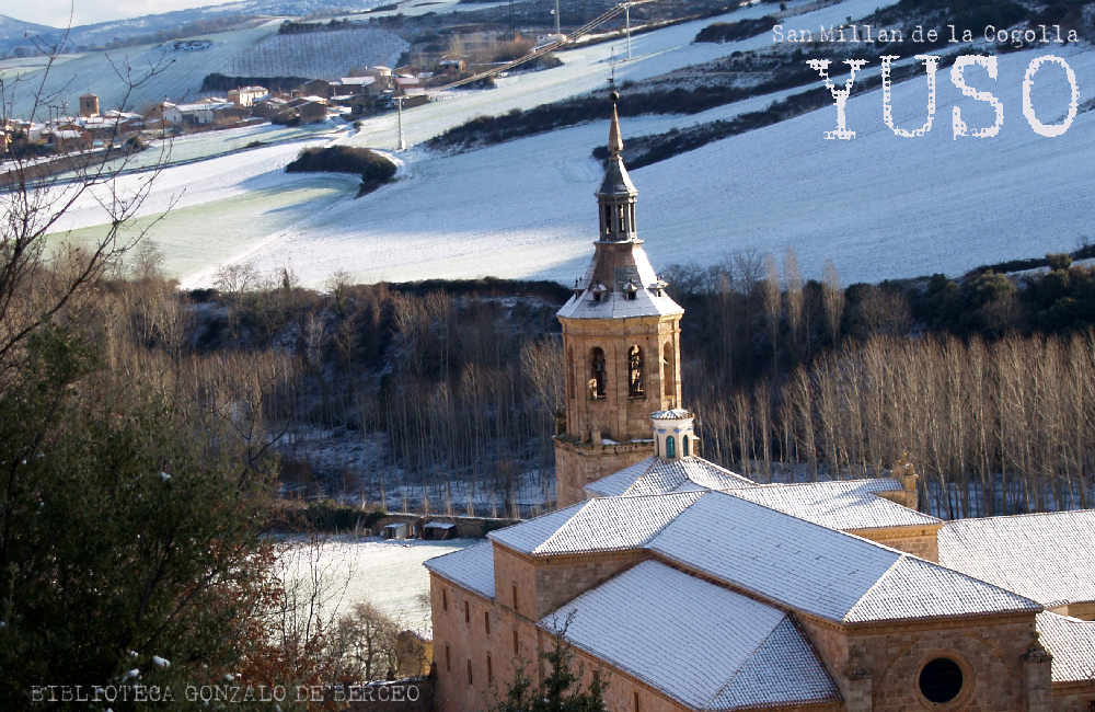 Iglesia del Monasterio de Yuso en San Milln de la Cogolla (La Rioja, Espaa).Al fondo las tierras del concejo de Madriz.(Foto de R.Nieto)